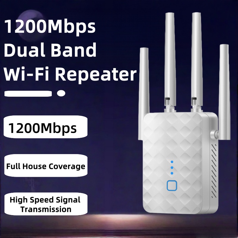 Home Security No Wifi - 1200 Мбит/с двухдиапазонный повторитель Wi-Fi 2,4G/5