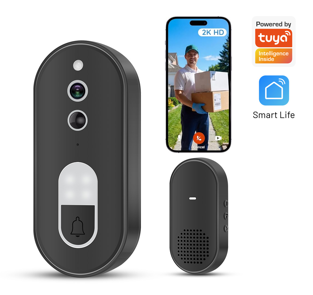 Home Security Bell - Беспроводной видеодомофон Tuya 1080P HD с