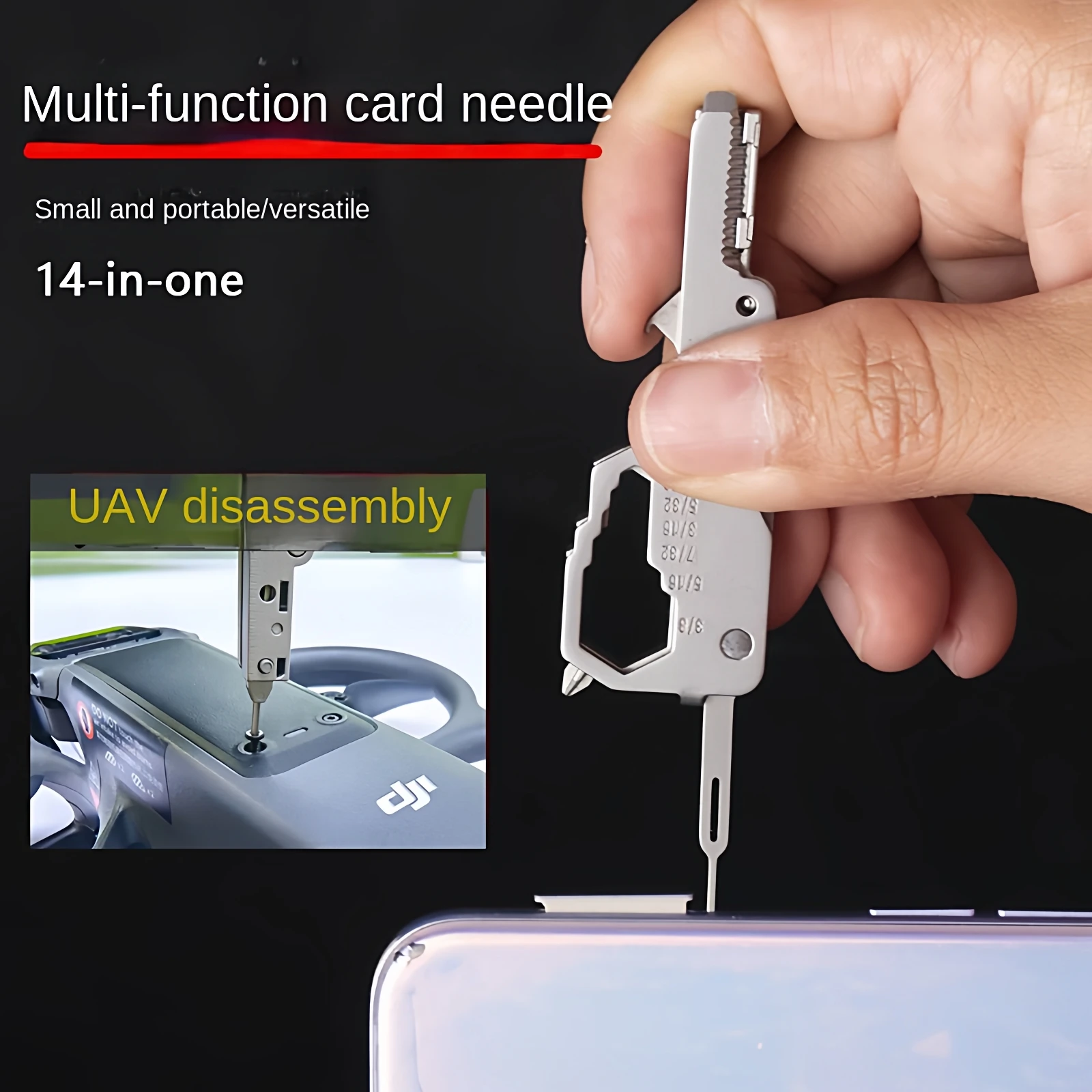 Home Security Drones - Мини-многофункциональный брелок для инструментов, карта из