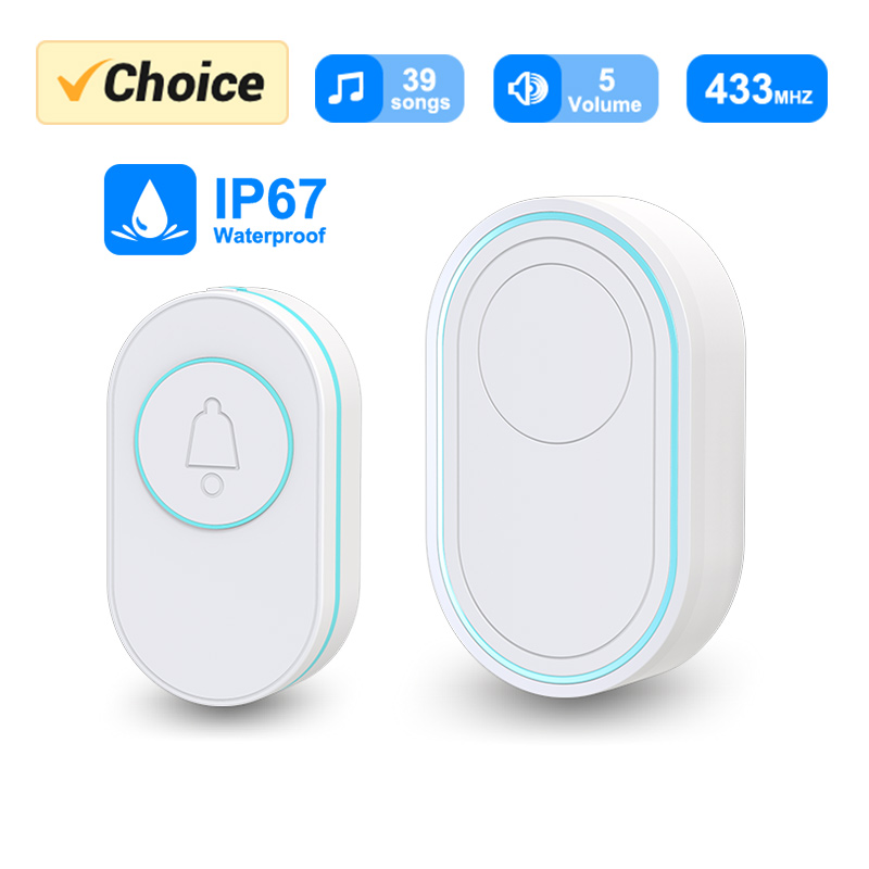 Home Security Bell - Беспроводной дверной звонок IP67, водонепроницаемая уличная