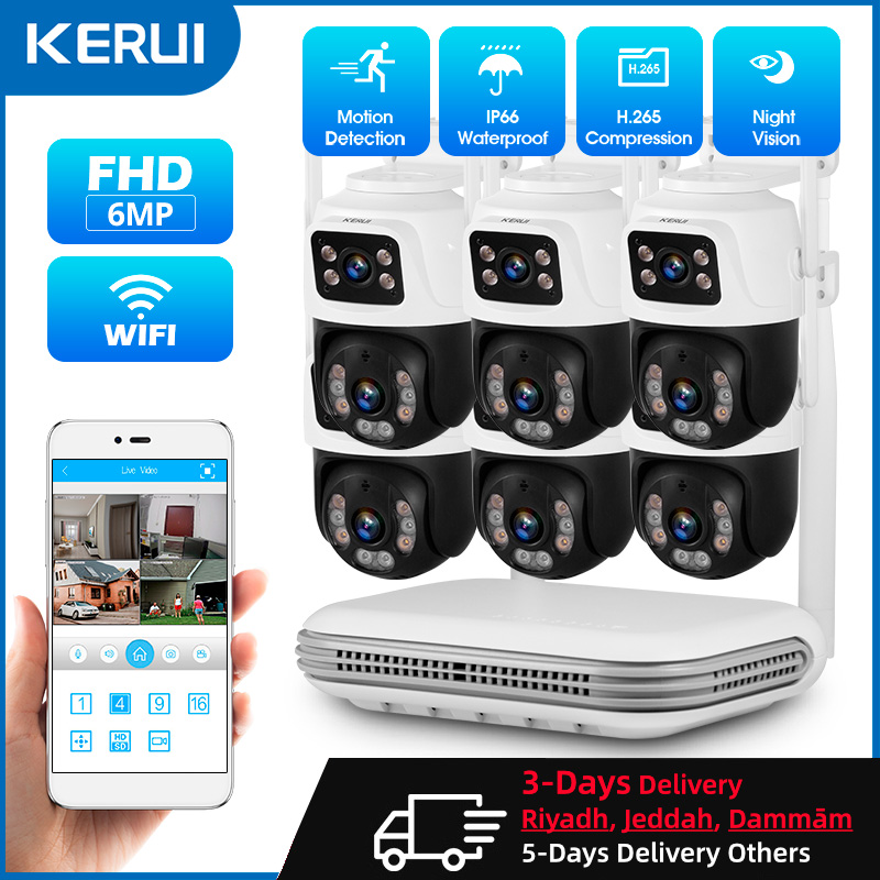Home Security Systems With Cameras - Керуи водонепроницаемый 6MP HD беспроводной двойной