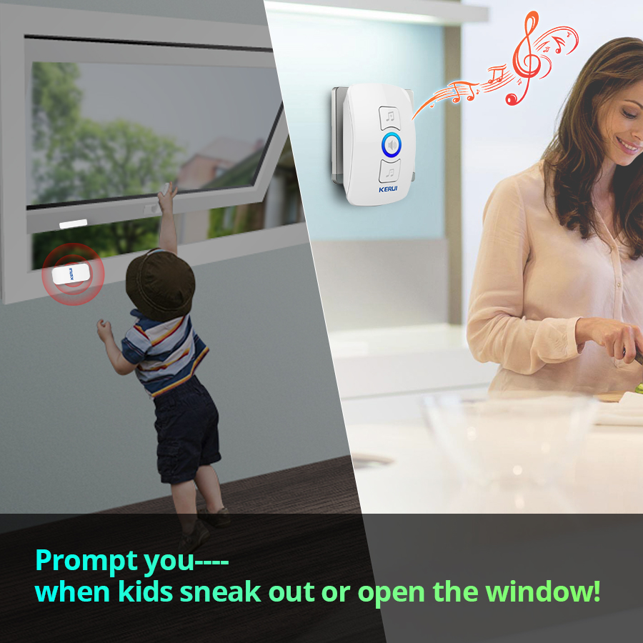 Home Security Bell - Беспроводной дверной звонок KERUI, домашняя безопасность,