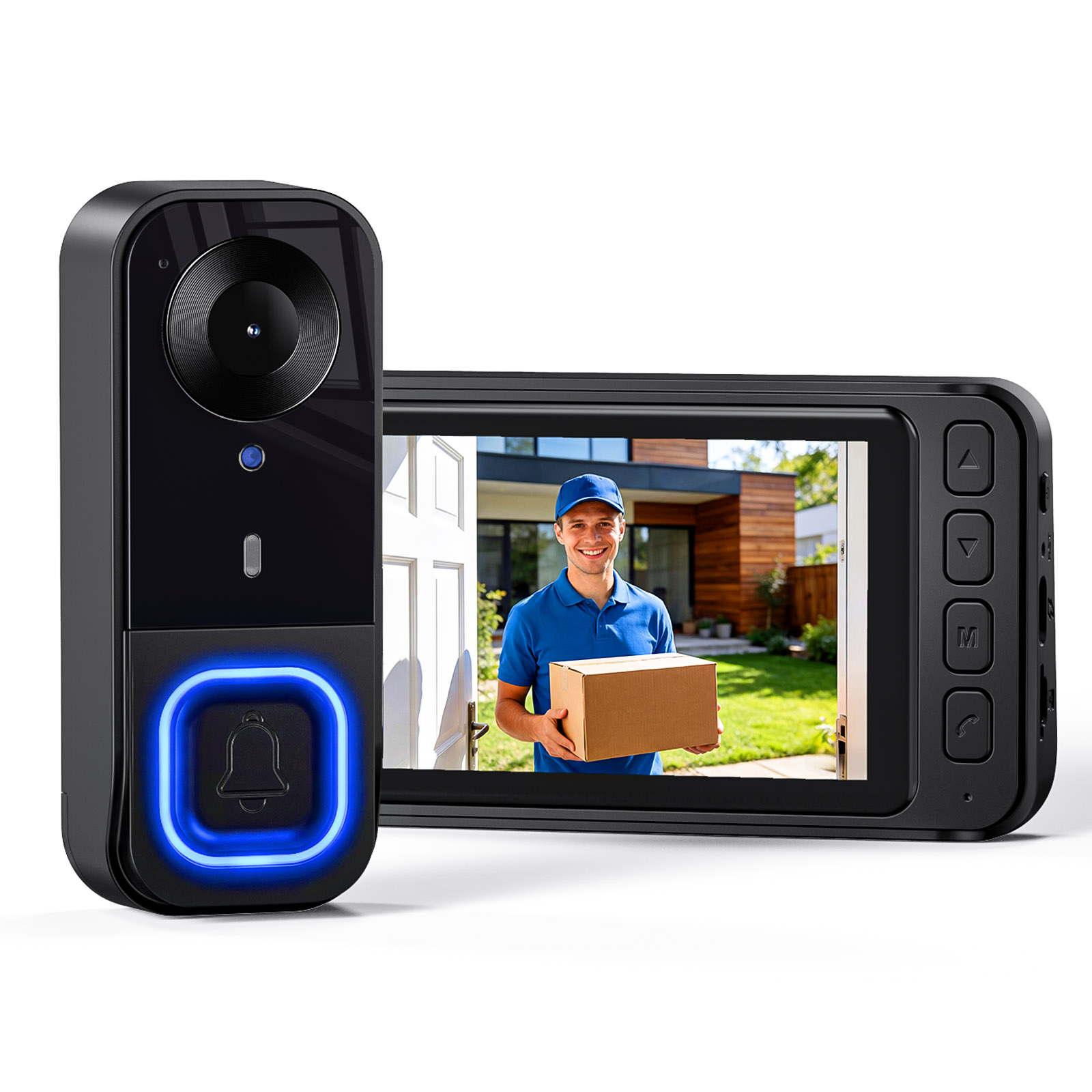Home Security No Monthly Fee - Видеодомофон с HD-камерой, ночным видением, без