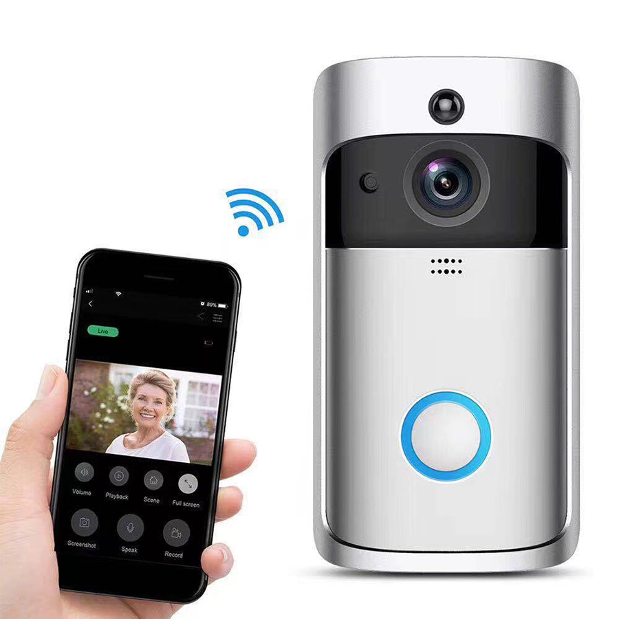 Home Security Ring Camera - Умный Wi-Fi видеодомофон V5 с HD-камерой