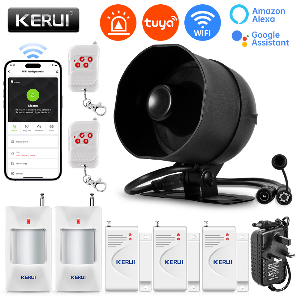 Home Security No Wifi - KERUI 120 дБ сирена сигнализация Wi-Fi