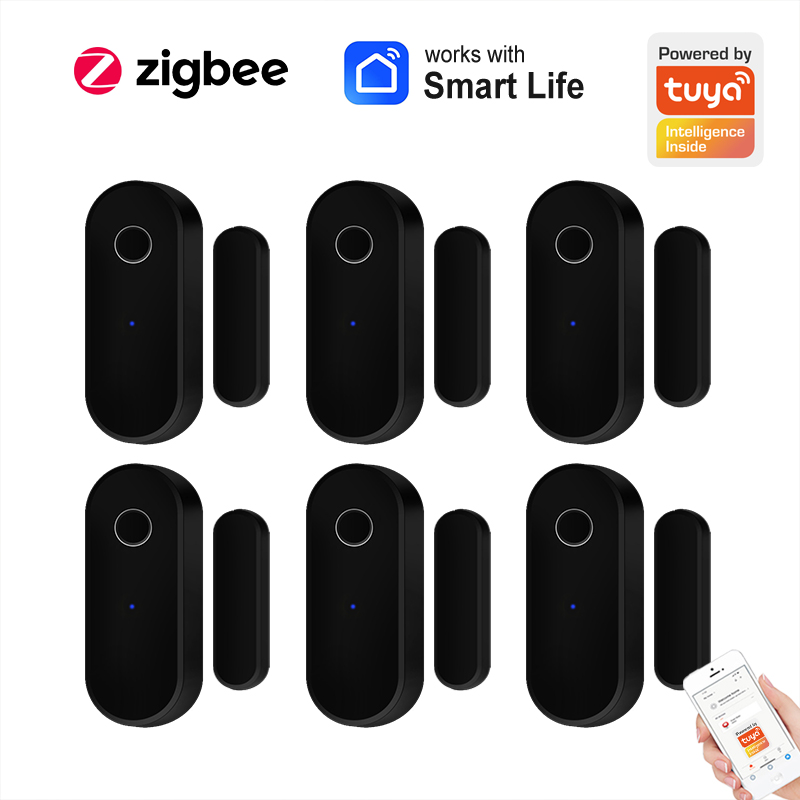 Home Security Deals - Умный датчик двери Tuya Zigbee, детектор