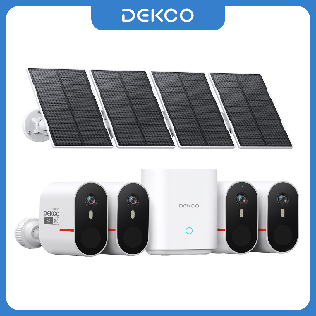 Home Security Systems With Cameras - Система солнечных WiFi-камер Dekco 3MP, комплект