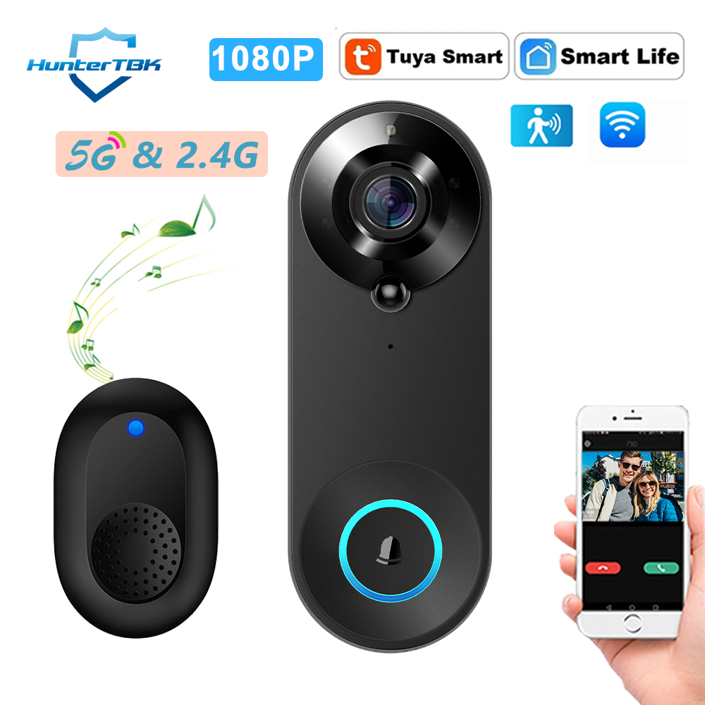 Home Security Bell - Видеодомофон 5G/2.4G WiFi с беспроводной камерой