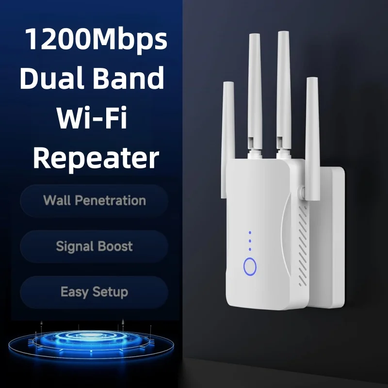 Home Security No Wifi - Двухдиапазонный Wi-Fi репитер 2.4G/5GHz, маршрутизатор 1200