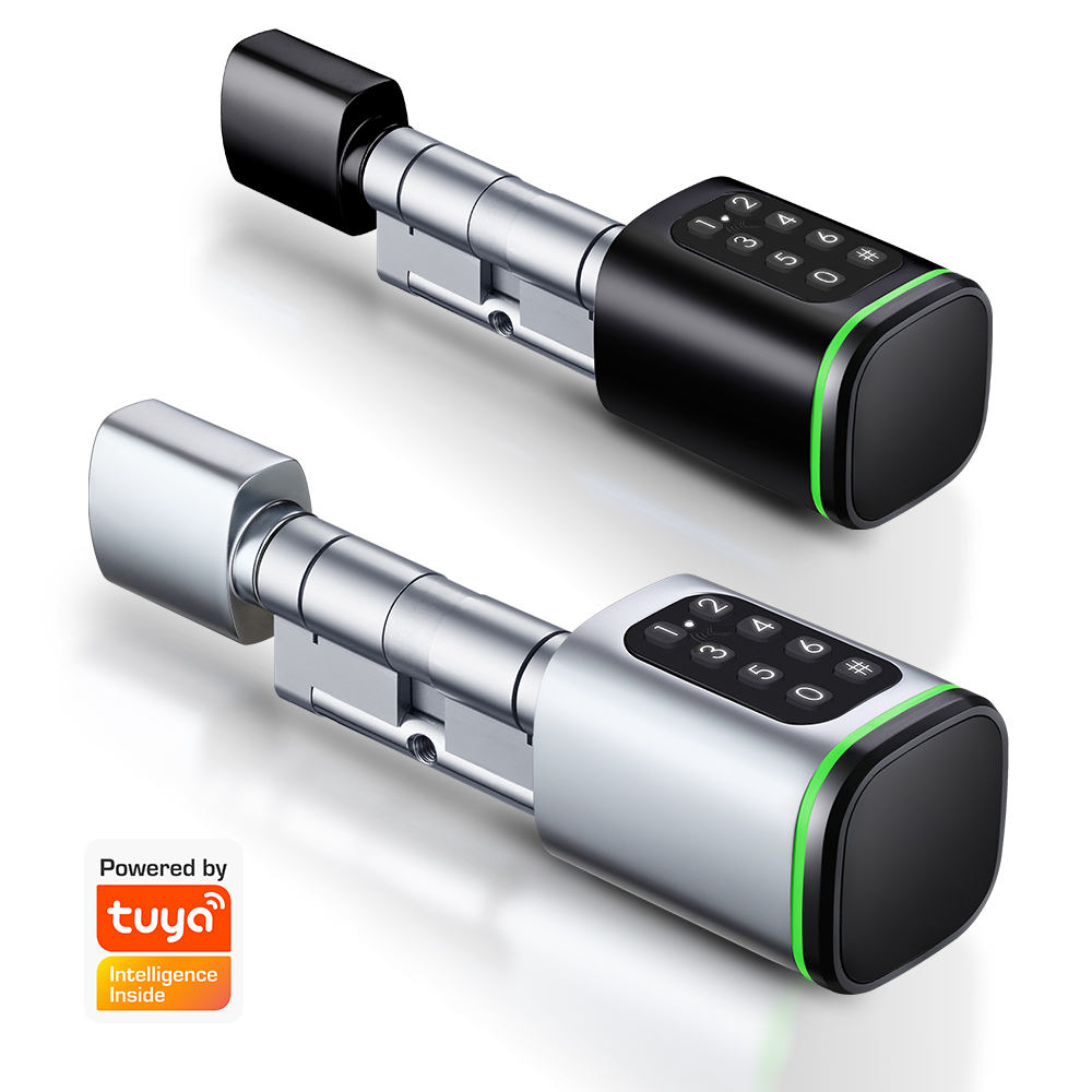 Home Security Deals - Умный цилиндрический замок Tuya 60-90 мм,