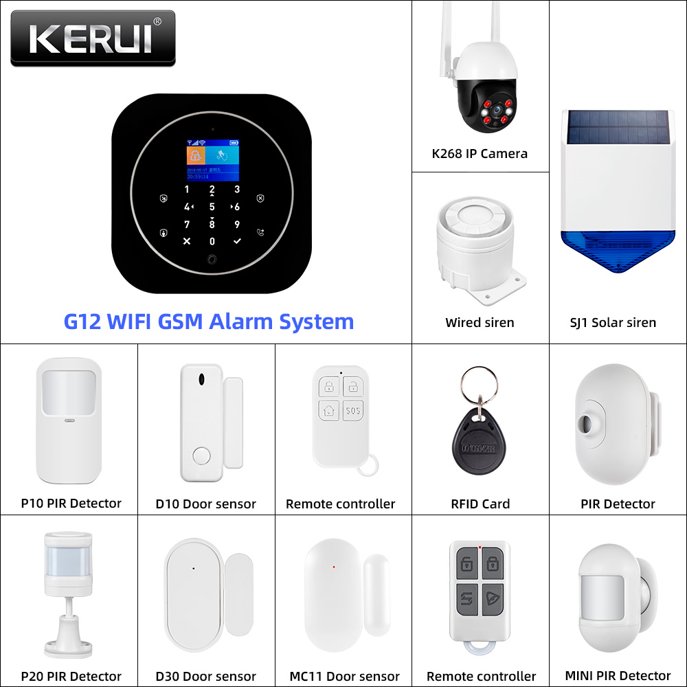 KERUI G12 2G Wi-Fi Беспроводна – обзор и цена Home Security No Wifi