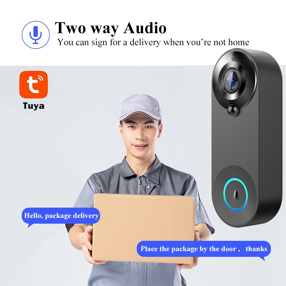 Tuya 1080P беспроводной Wi-Fi  – обзор и цена Home Security Bell