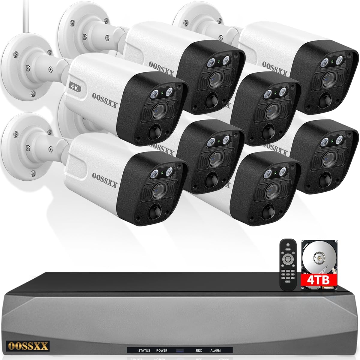 OOSSXX 4K POE проводная систем – обзор и цена Home Security No Monthly Fee