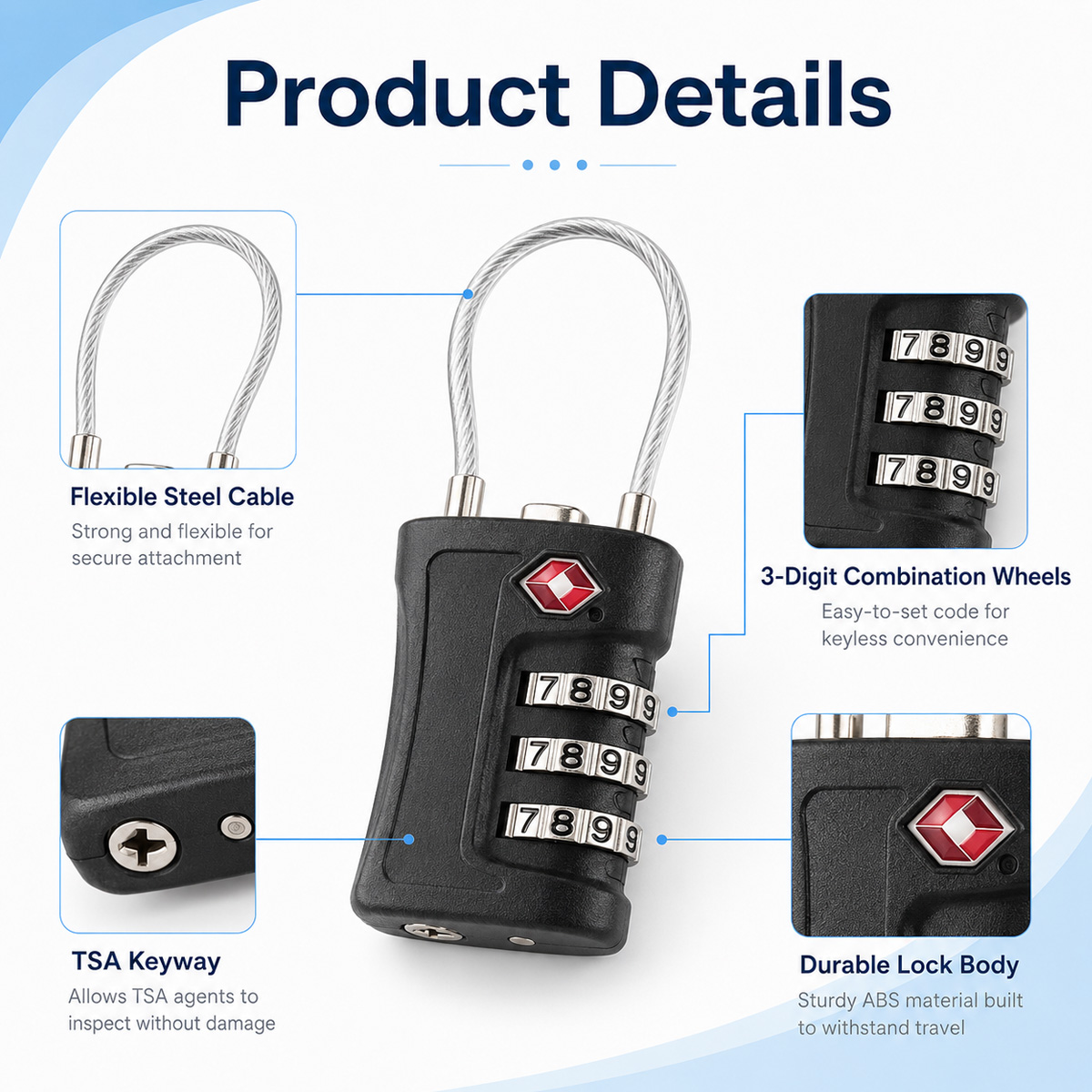 Замок для багажа, одобренный T – обзор и цена Home Security Adt