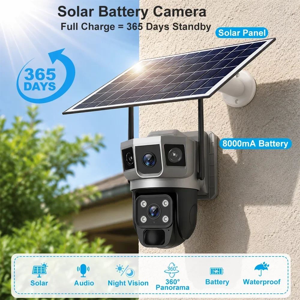 V380 4K 3 экрана 4G камера с с – обзор и цена Home Security Adt