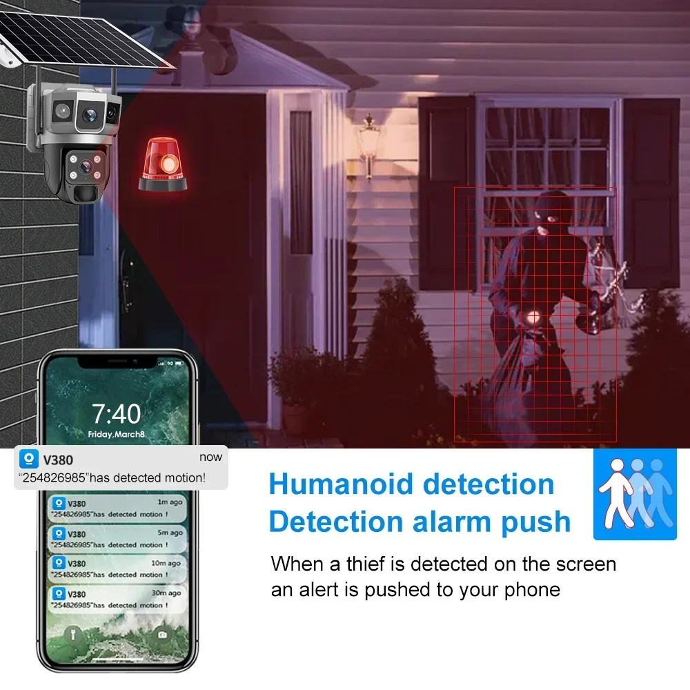 V380 4K 3 экрана 4G камера с с – обзор и цена Home Security Adt