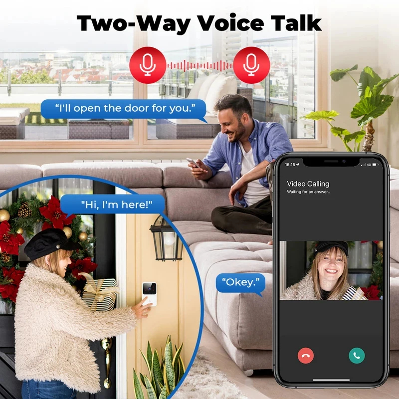 Умный Wi-Fi видеодомофон с бес – обзор и цена Home Security Bell