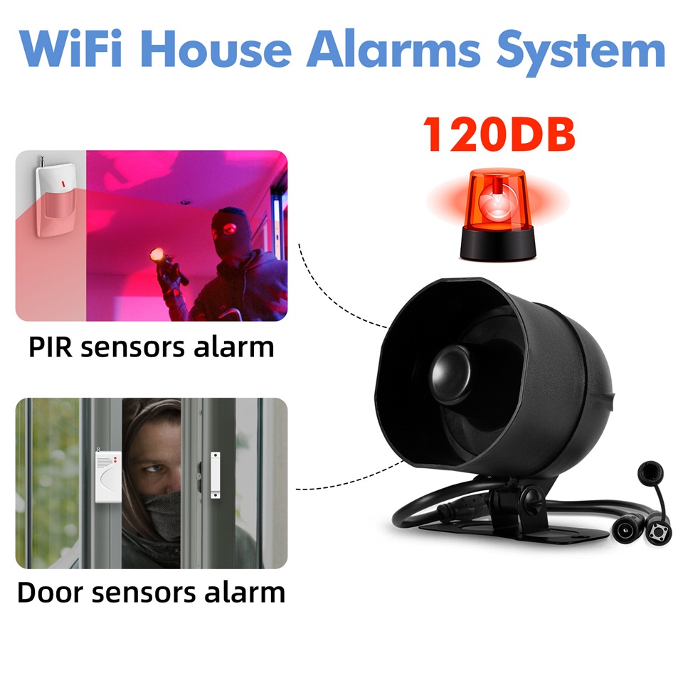 KERUI 120 дБ сирена сигнализац – обзор и цена Home Security No Wifi