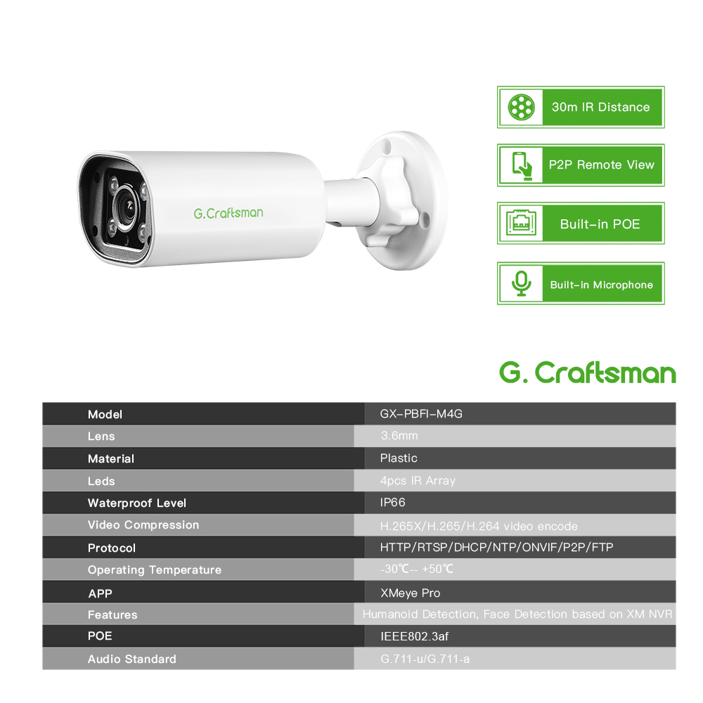 IP-камера C GC PB 4MP POE, вст – обзор и цена Home Security Adt