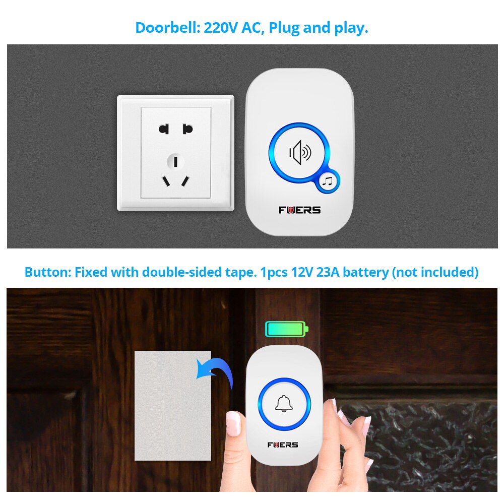 Беспроводной дверной звонок Fu – обзор и цена Home Security Bell