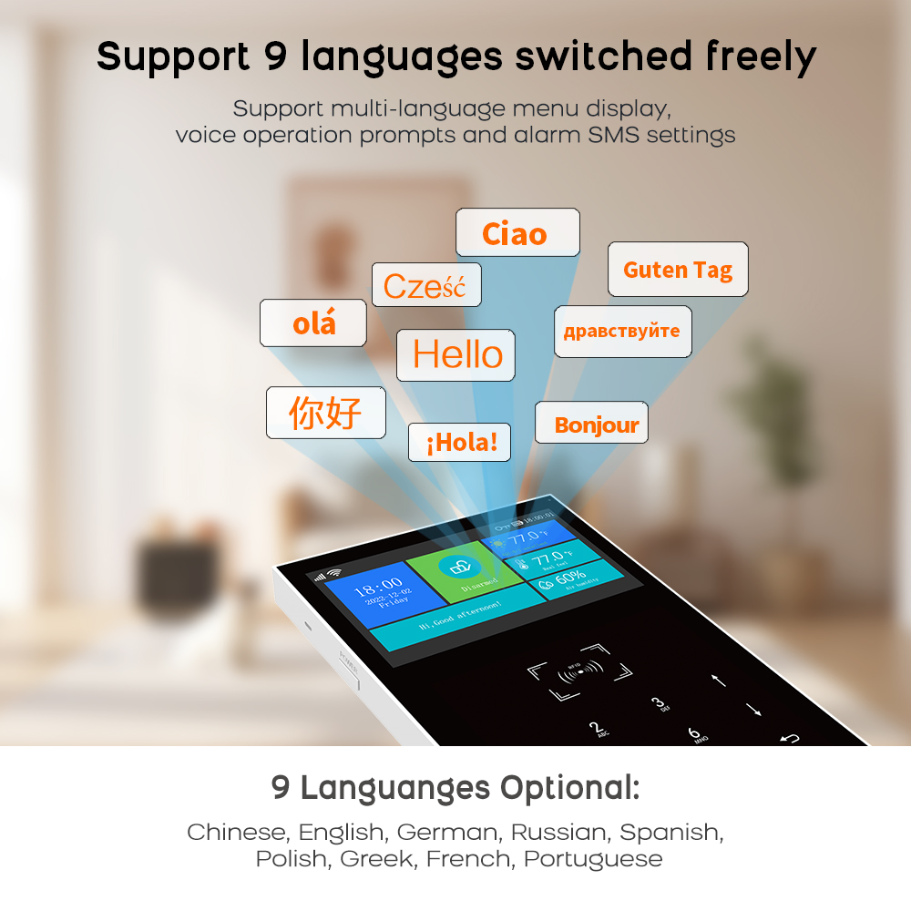 Система сигнализации 4G GSM Wi – обзор и цена Home Security No Monthly Fee